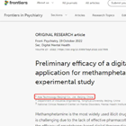 望里科技成瘾数字疗法论文发表于国际精神病学专业期刊 Frontiers in Psychiatry